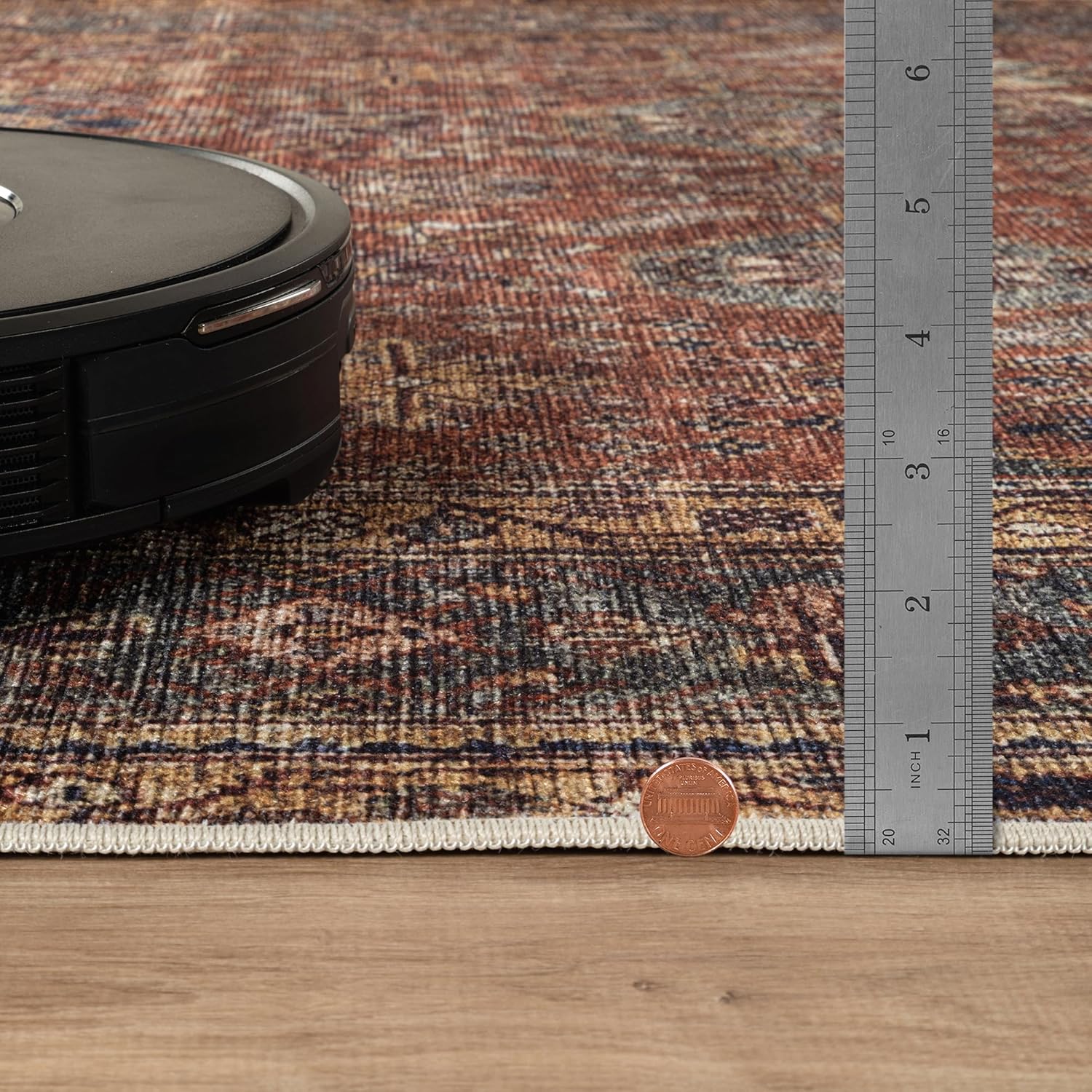 Bloom Rugs Washable Non-Slip 3' x 5' Rug - Terracotta/Mustard Traditional Area Rug for Living Room, Bedroom, Dining Room, and Kitchen - Exact Size: 3' x 5' - Image 9