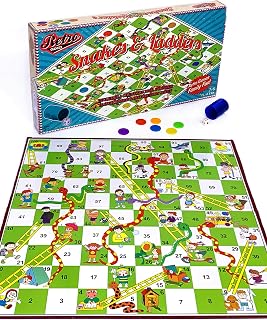 Snakes and Ladders Board Game | Traditional Large Board Games for Kids | Fun Family board games 2 to 6 players