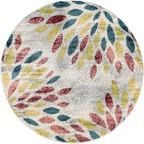 Miniatura 5 de Unique Loom Sumter Collection - Alfombra de área Rhett (octágono de 6 pies, grisazul marino)