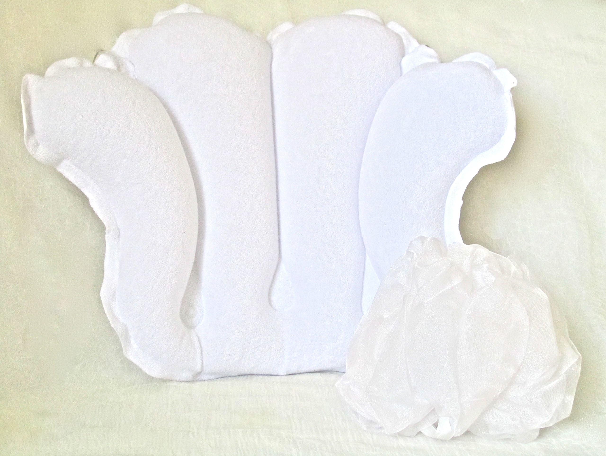 Luxurious Spa Bath Pillow and Exfoliating Mesh Sponge
