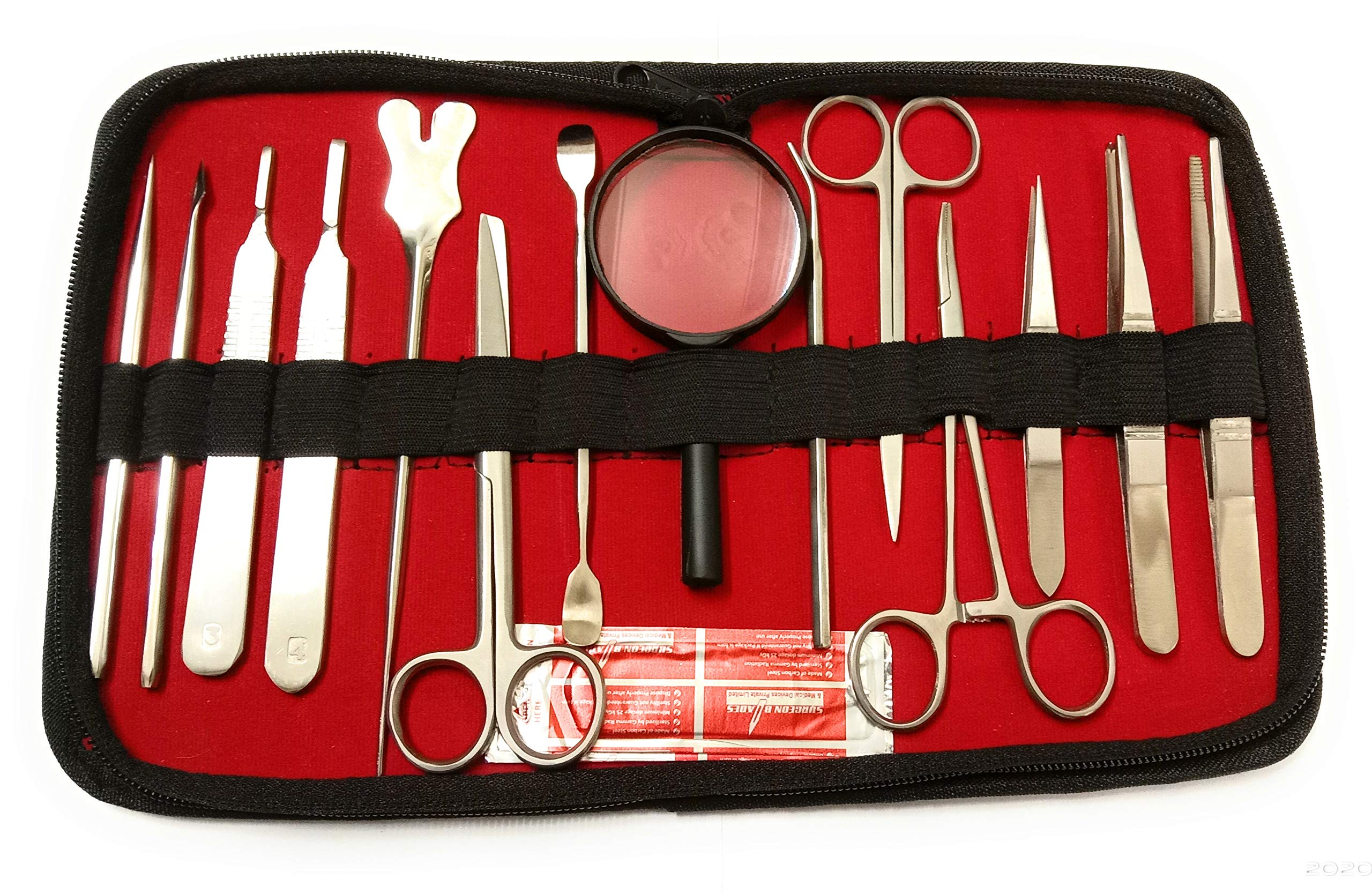 Dissection Instruments Set Made For Stainless Steel Use Medical Students Biology, Anatomy, Veterinary Set Of 24 Instruments In One Bags
