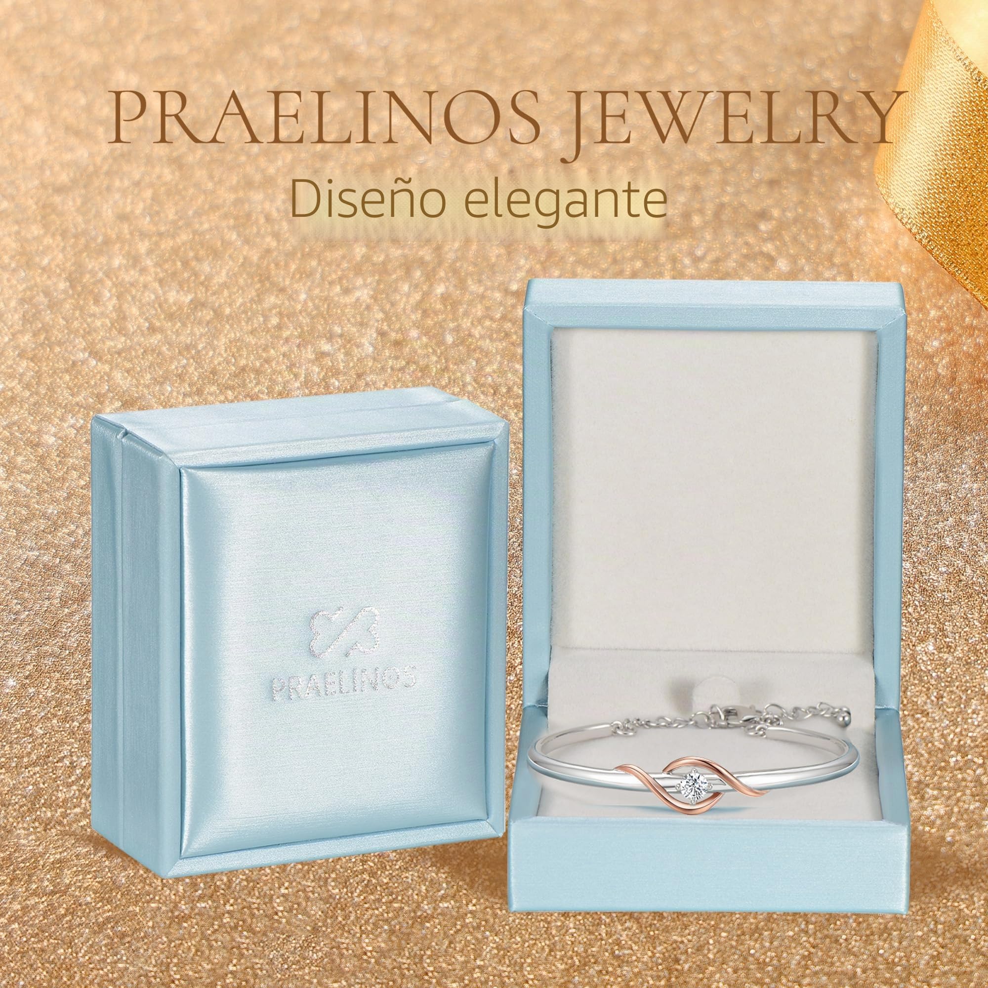 Praelinos Pulseras para mujer, Guardiana del amor, joyería | Pulsera para mujer,embalaje de regalo,aniversario,San Valentín,Día de la Madre,Navidad, cumpleaños,ajuste regulable.