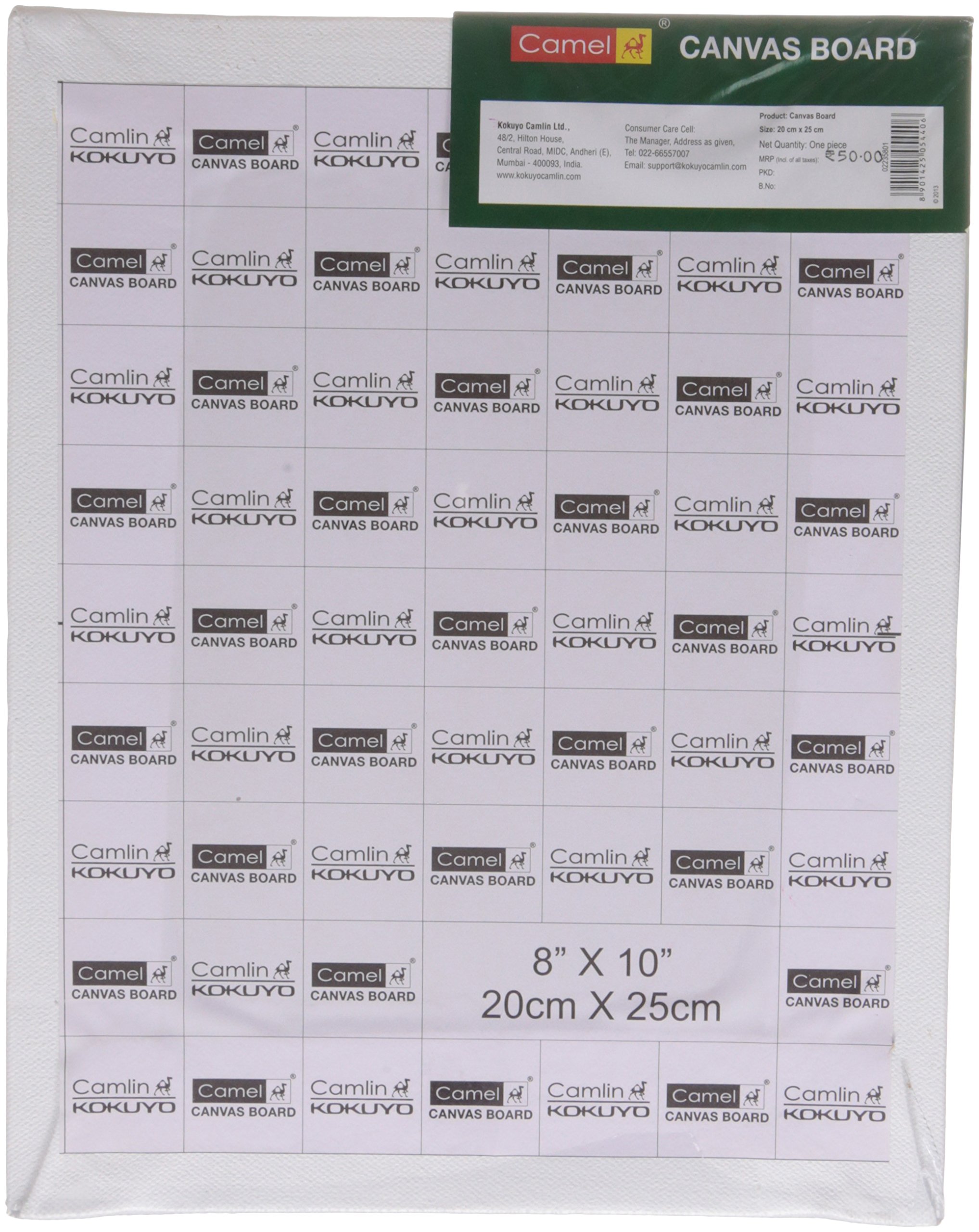 Buy Camel Camlin Kokuyo Canvas Board - 20cm x 25cm & Camlin Champ Flast ...