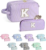 Vista 25 de YOOLIFE Regalos para niñas adolescentes – Bolsa de maquillaje con inicial personalizada, regalos de cumpleaños para mujeres, hermana, amiga, hija