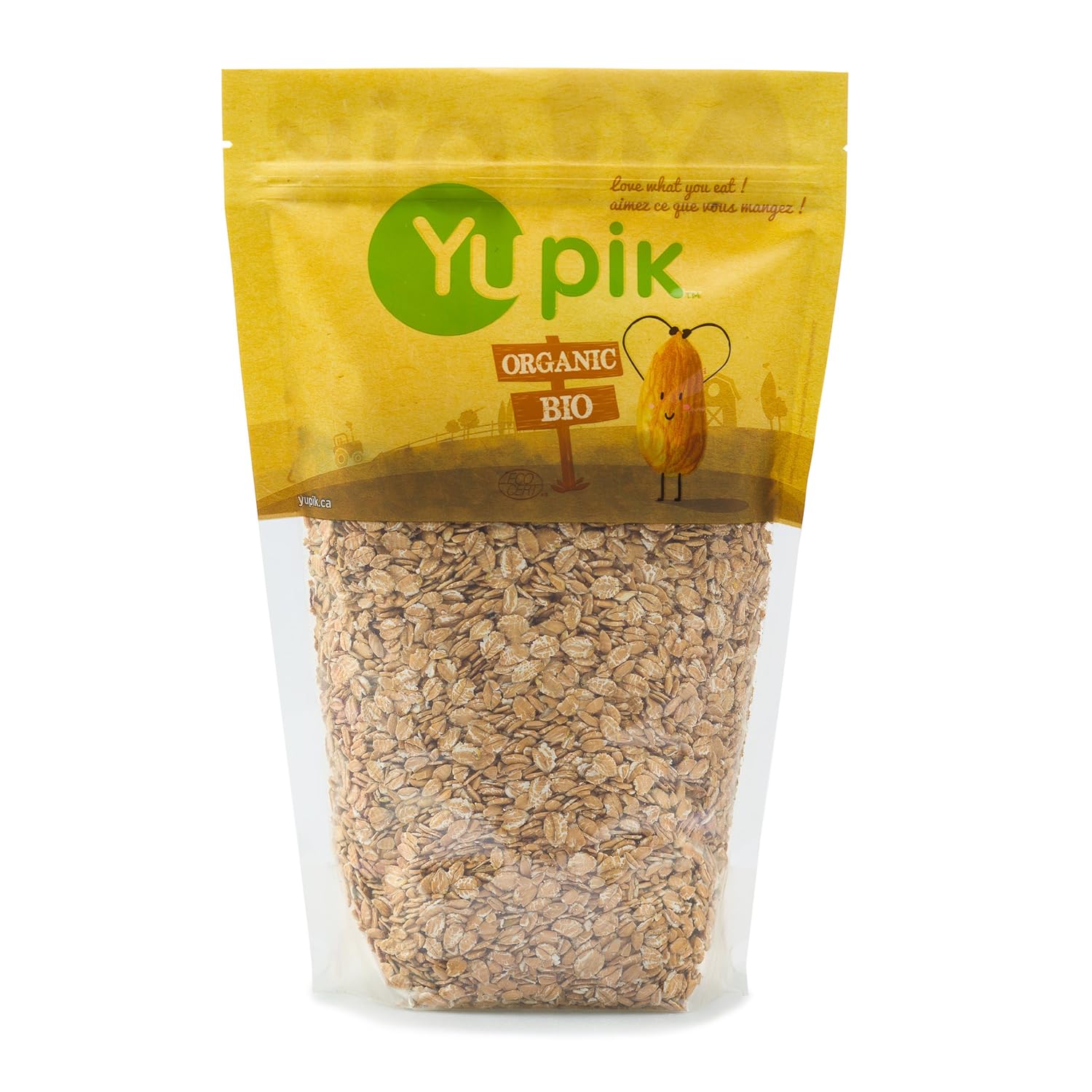 Yupik Organic Spelt Flakes, 2.2 lb, Non-GMO, Vegan (Pack of 2)