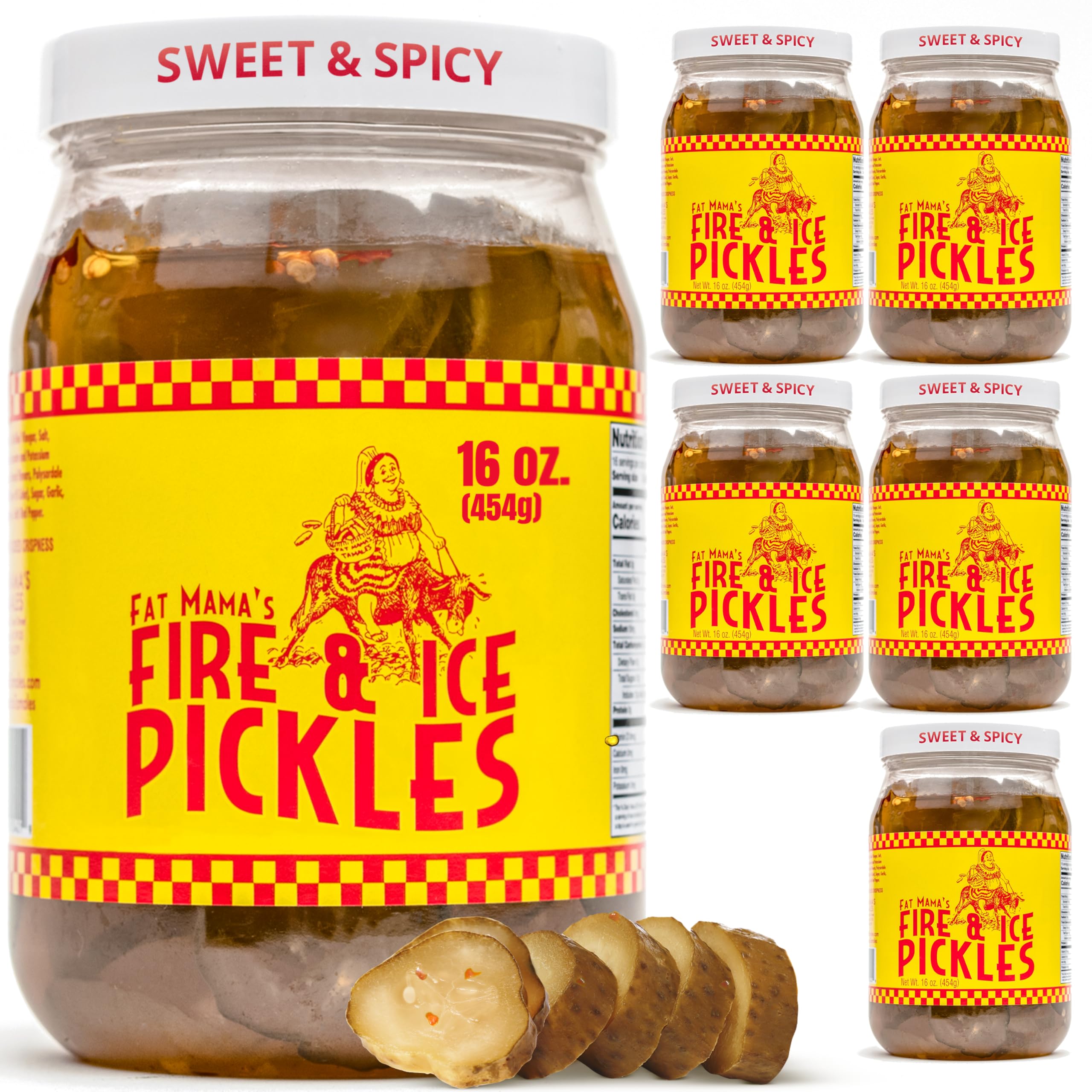 Fat Mama's Fire & Ice Pickles - 6 Pack