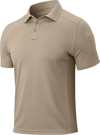 Mens Polo Shirts Quick Dry Performance Tactical Shirt Collared Golf Shirts Short Sleeve Casual Work Polos