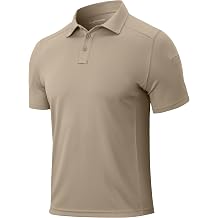 Mens Polo Shirts Quick Dry Performance Tactical Shirt Collared Golf Shirts Short Sleeve Casual Work Polos