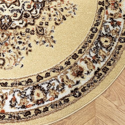 Vista 164 de Antep Rugs - Alfombra oriental de 6x9 con medallón tradicional para interior Siesta (beige negro, 6 pies 7 pulgadas x 9 pies)