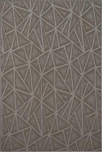 Furnish my Place Alfombra moderna neutra comercial para interiores y exteriores, alfombra moderna para decoración del hogar, alfombra comercial para