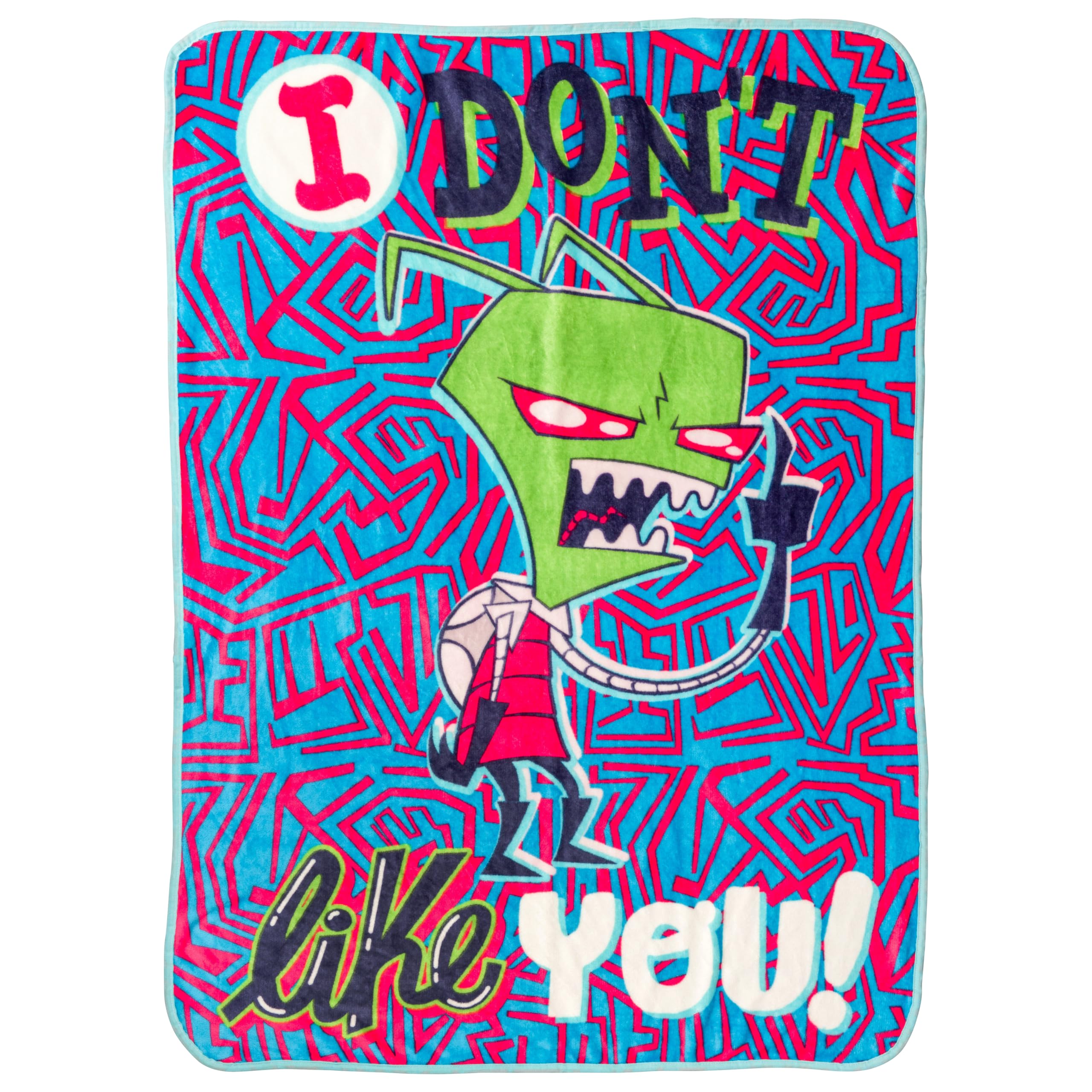 Silver Buffalo Invader Zim I Don't Like You, Fleece Throw Blanket, 45x60in