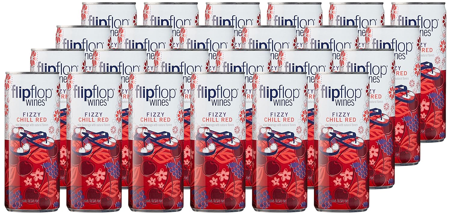 Flipflop Fizzy Chill Red Mini Wine Cans 24 x 250ml Pack at Amazon's Wine Store