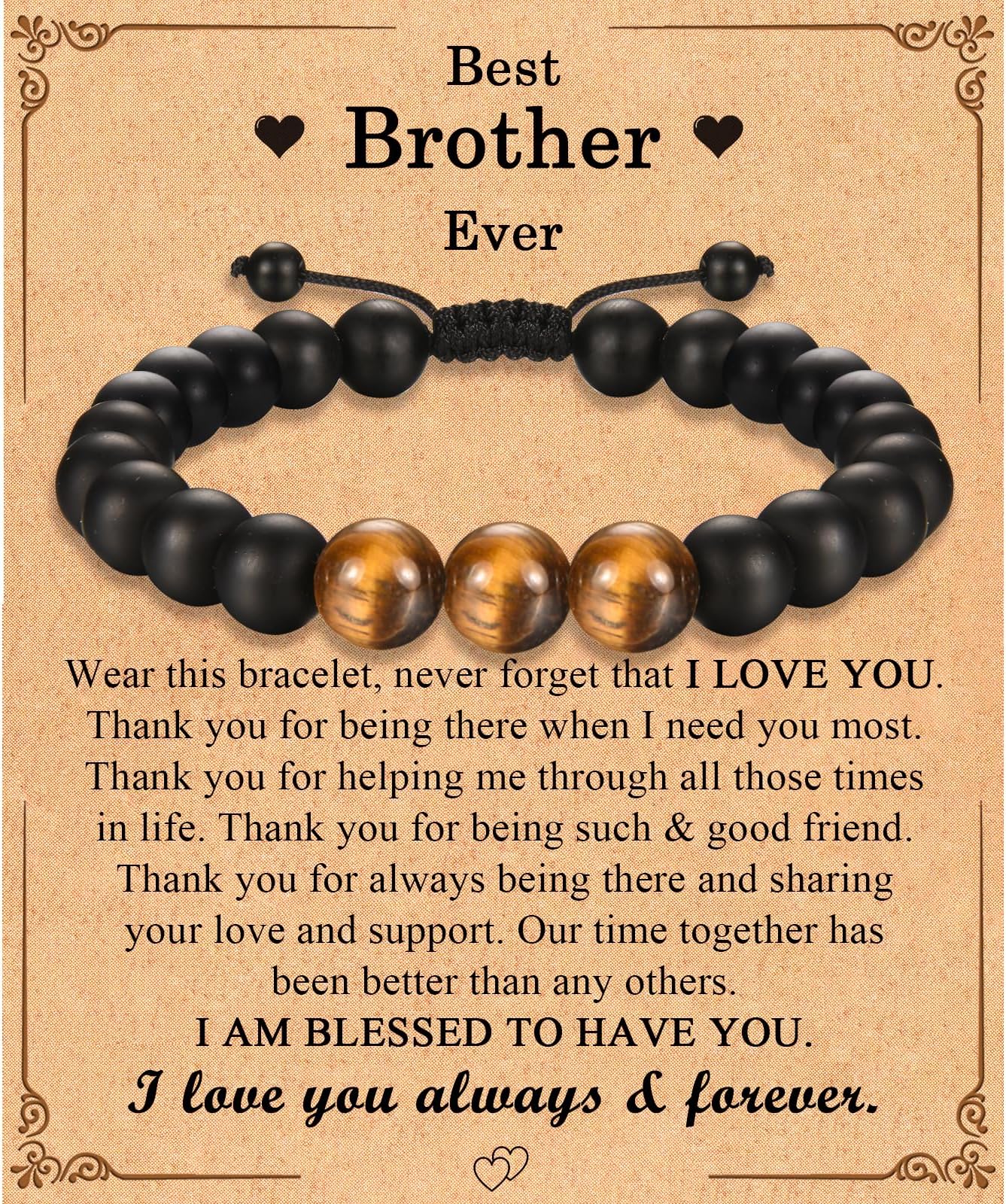 Best Ever Gifts for Mens Teen Boys, Beads Bracelet Gifts for Son in Law, Friend, Brother, Father in Law, Brother in Law, Uncle, Boyfriend, Grandpa, Dad, Son, Grandson, Nephew, Daddy, Dad to Be,