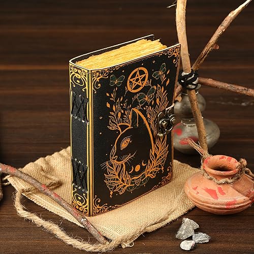 Miniatura 3 de Libro de hechizos en blanco de sombras, diario de bruja, gato, suministros de brujería, cuaderno wiccano, hecho a mano, vintage, de papel, grimorio,