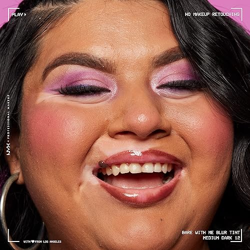 Vista 128 de NYX PROFESSIONAL MAKEUP Bare With Me Blur Skin Tint - Base de maquillaje con matcha, glicerina y niacinamida, marfil claro 03 marfil claro