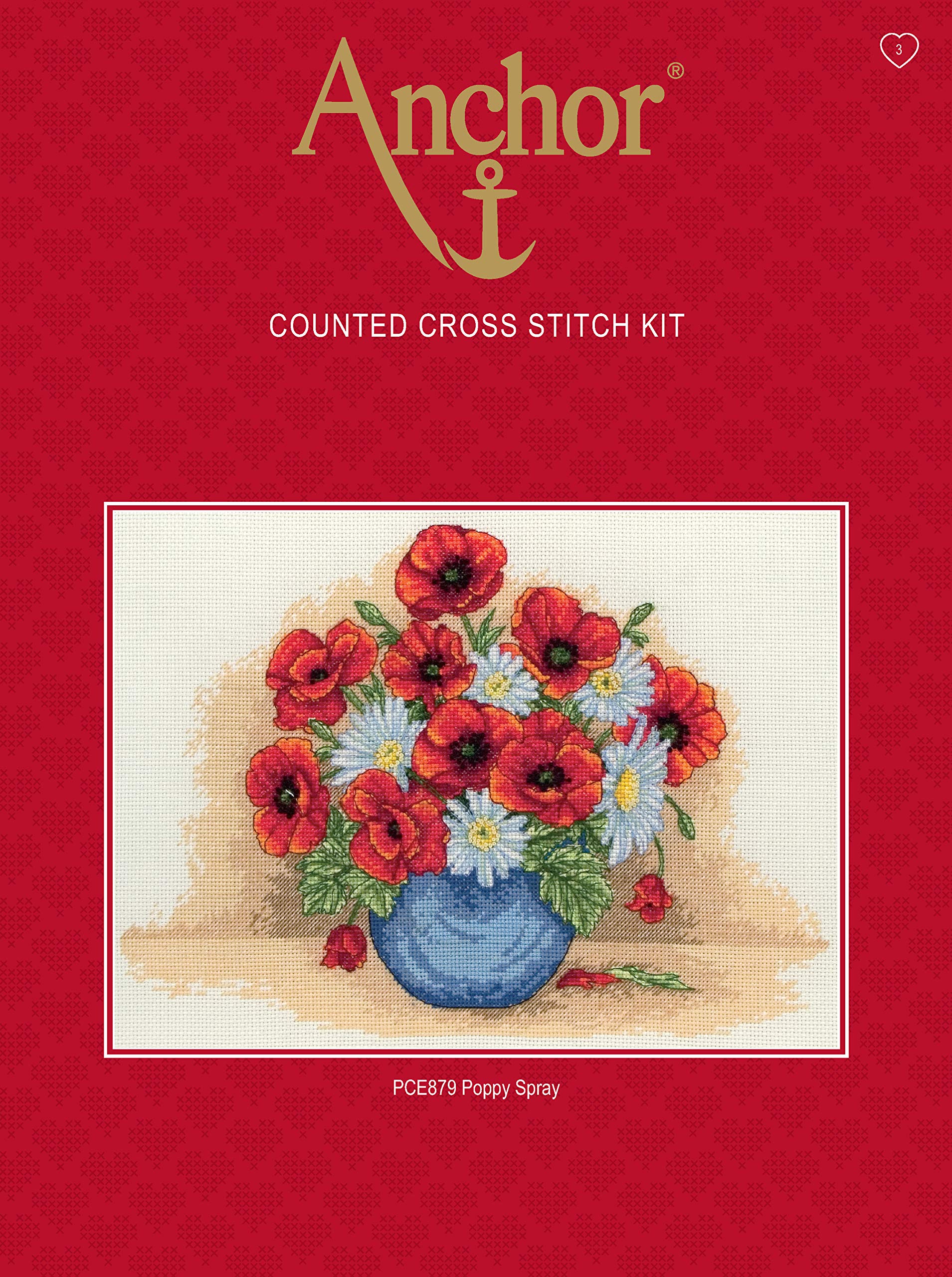 Anchor Kreuzstich-Set „Cottage Stream“ – Komplettset Mit Aida-Stoff, Garn & Nadel Für Ein 20x30 Cm Motiv (16 Ct)