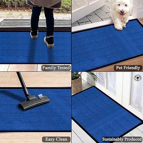 Miniatura 5 de A1HC - Tapete de goma de polipropileno duradero y versátil para todo tipo de clima, para interiores y exteriores, fácil de mantener para puertas