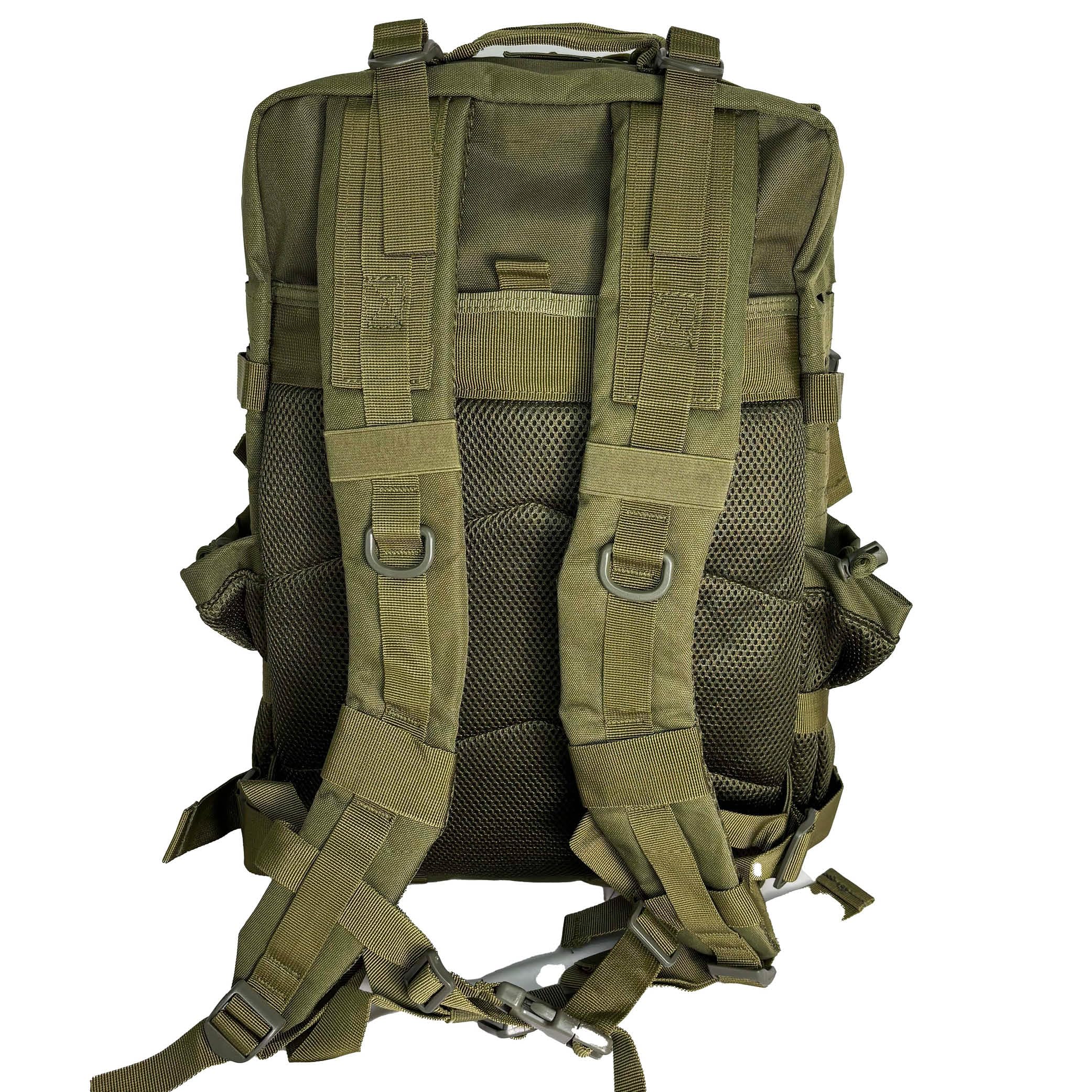 Plecak taktyczny, duży, 45 l, dla policji, ochrony, na kemping, wędrówki, do aktywności na świeżym powietrzu, polowania, survivalu, trekkingu, fitnessu – plecak wojskowy MOLLE z kieszenią