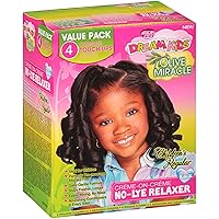 Vista 1 de African Pride Dream Kids Olive Miracle (4) Kit relajante de retoque regular, ayuda a fortalecer y proteger el cabello, contiene aceite de oliva
