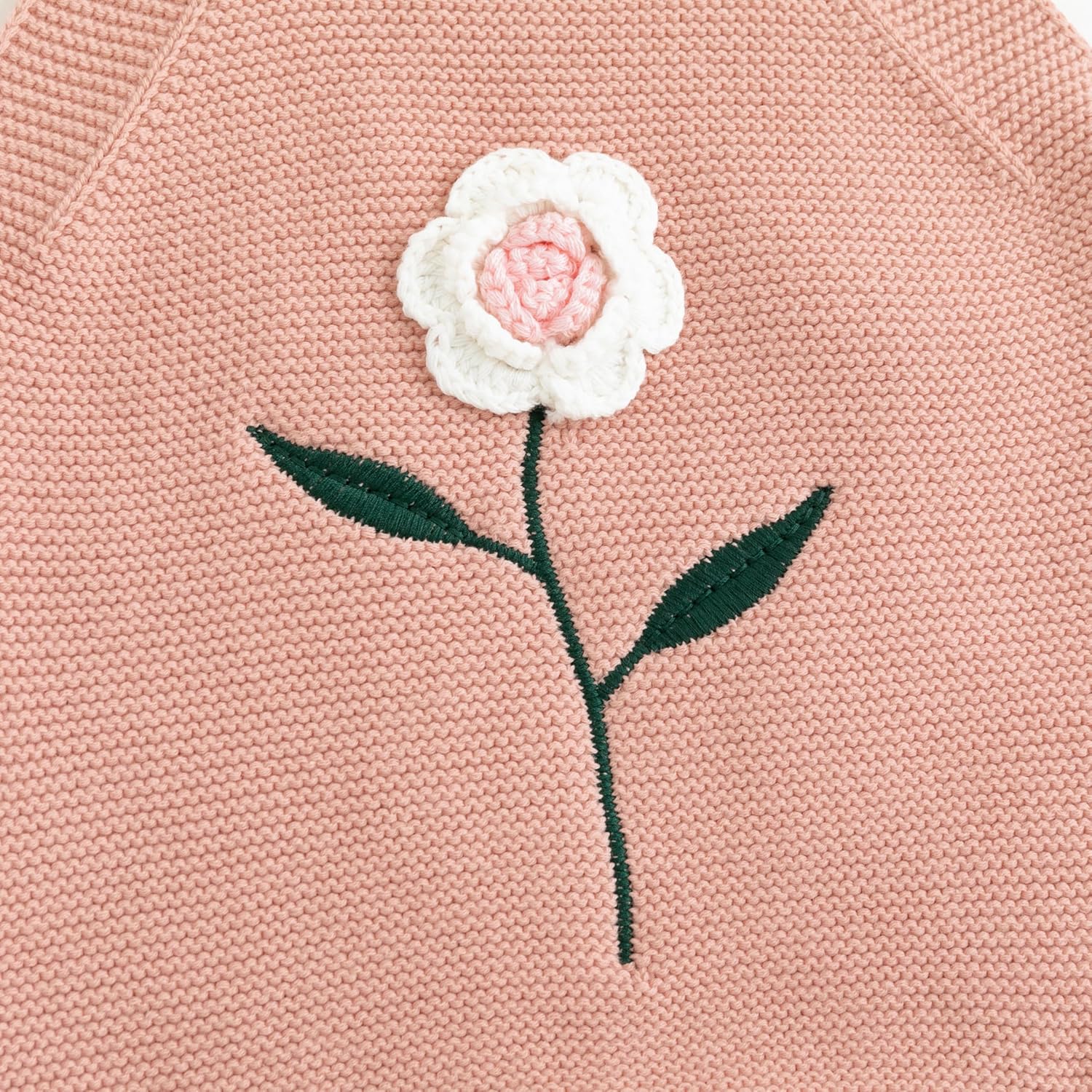 Simplee kids Baby Girls Sunflower Knit Rompers Knit Clothes for Newborn Baby Girls - Image 5