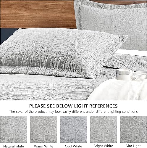 Vista 57 de Love's cabin Colchas para cama Queen de color blanco, colcha suave de verano, colcha de microfibra ligera, colcha de estilo moderno