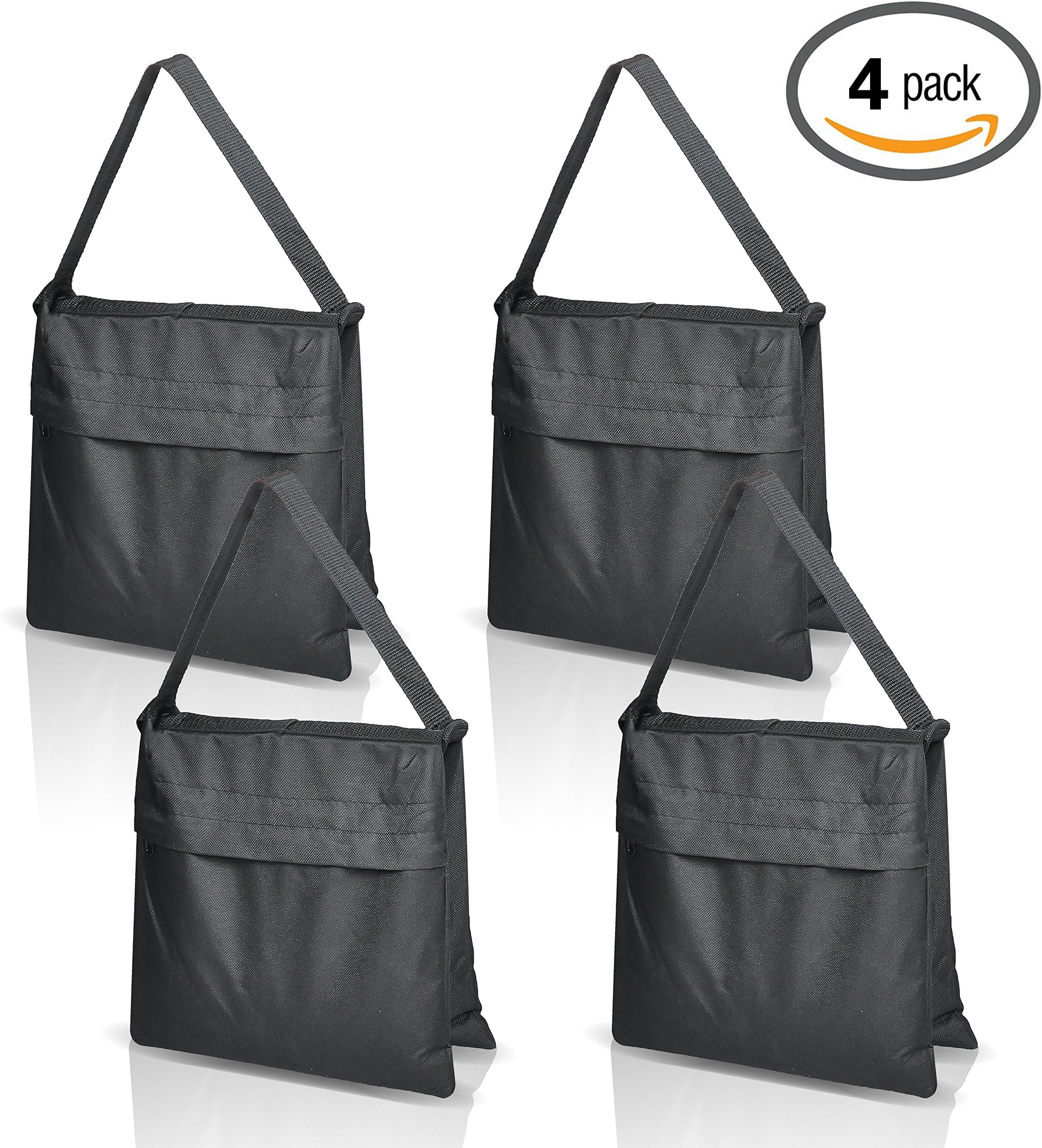 Emart Sandbag 4-Pack Set Photo Photography Video Studio Heavy Duty Black Color Sand Bag for Light Stand & Boom Stand