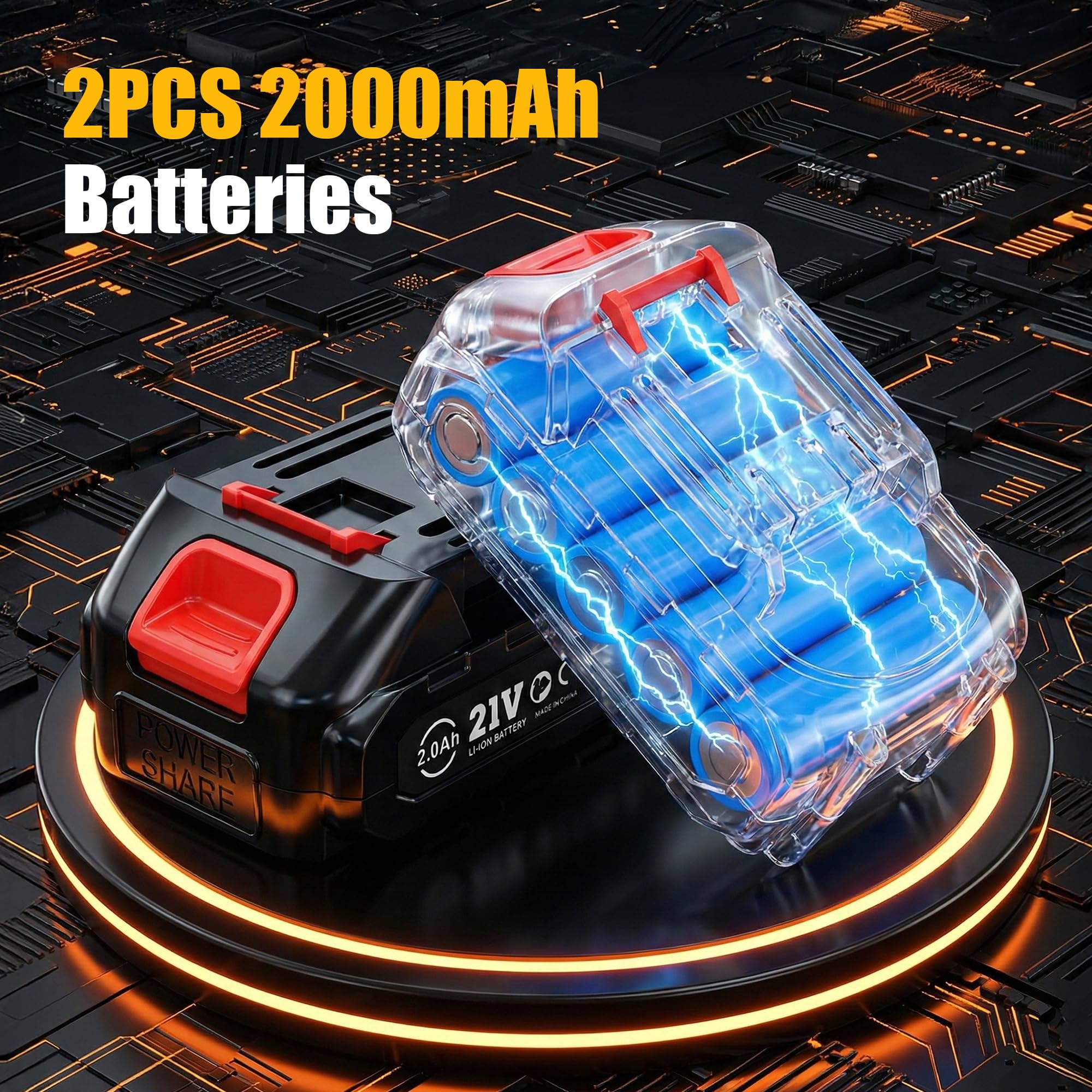 Pistola selladora de silicona inalámbrica con 2 baterías de 2000 mAh