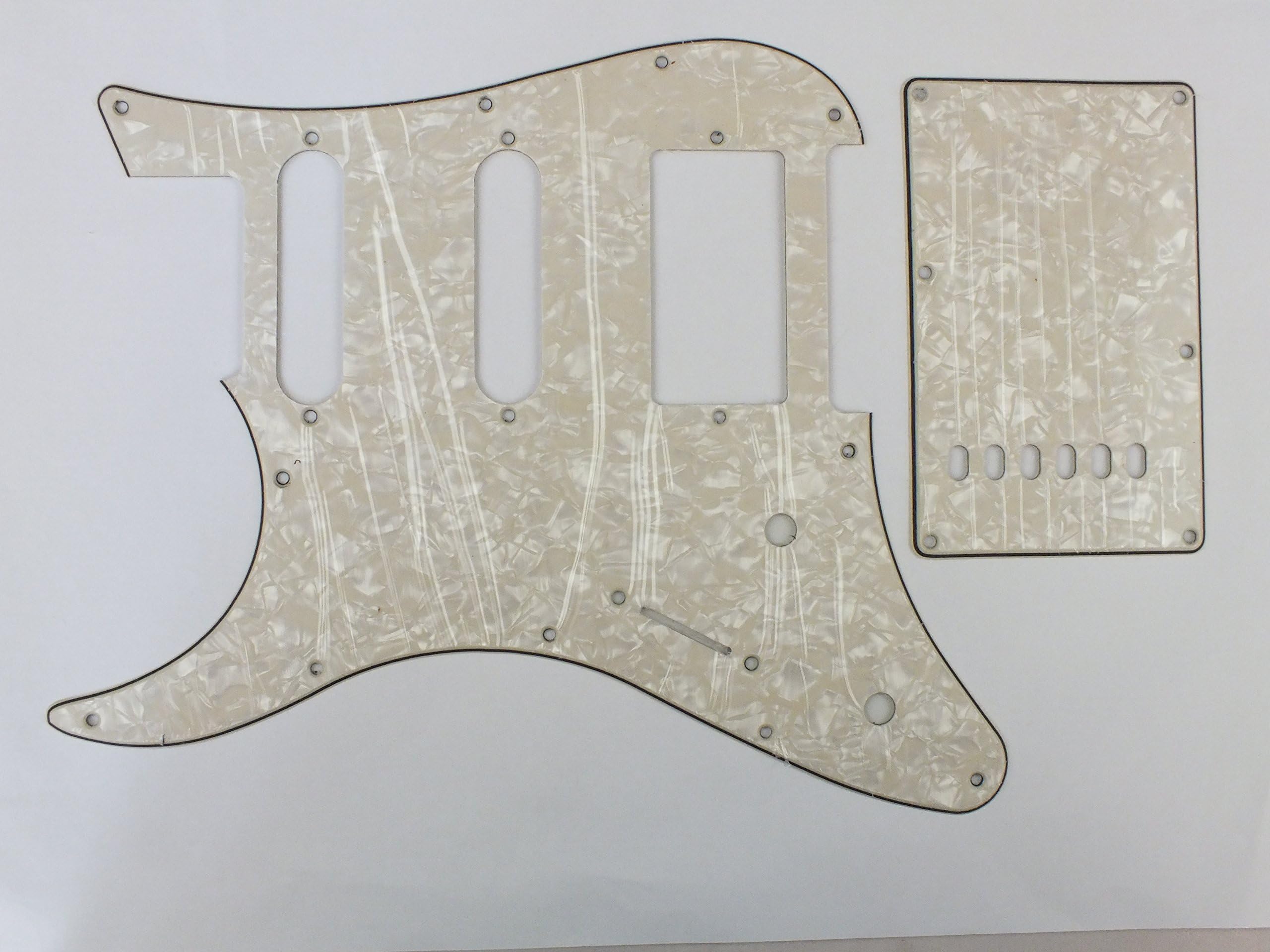 Left Handed HSS Scratch Plate Pickguard SET for YAMAHA Pacifica 112 (AGED PEARL)