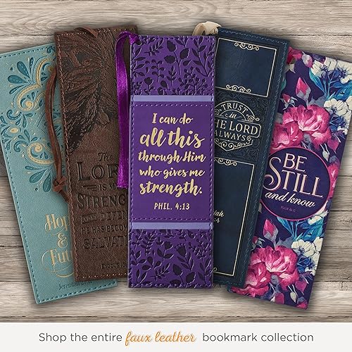 Miniatura 29 de Christian Art Gifts - Separador de piel sintética con cinta de satén y verso bíblico inspirador para mujeres y hombres, Marrón - Proverbios 31 Mujer