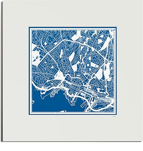 Miniatura 22 de O3 Design Studio Mapa de corte de papel Madrid negro mate de 20 x 20 pulgadas