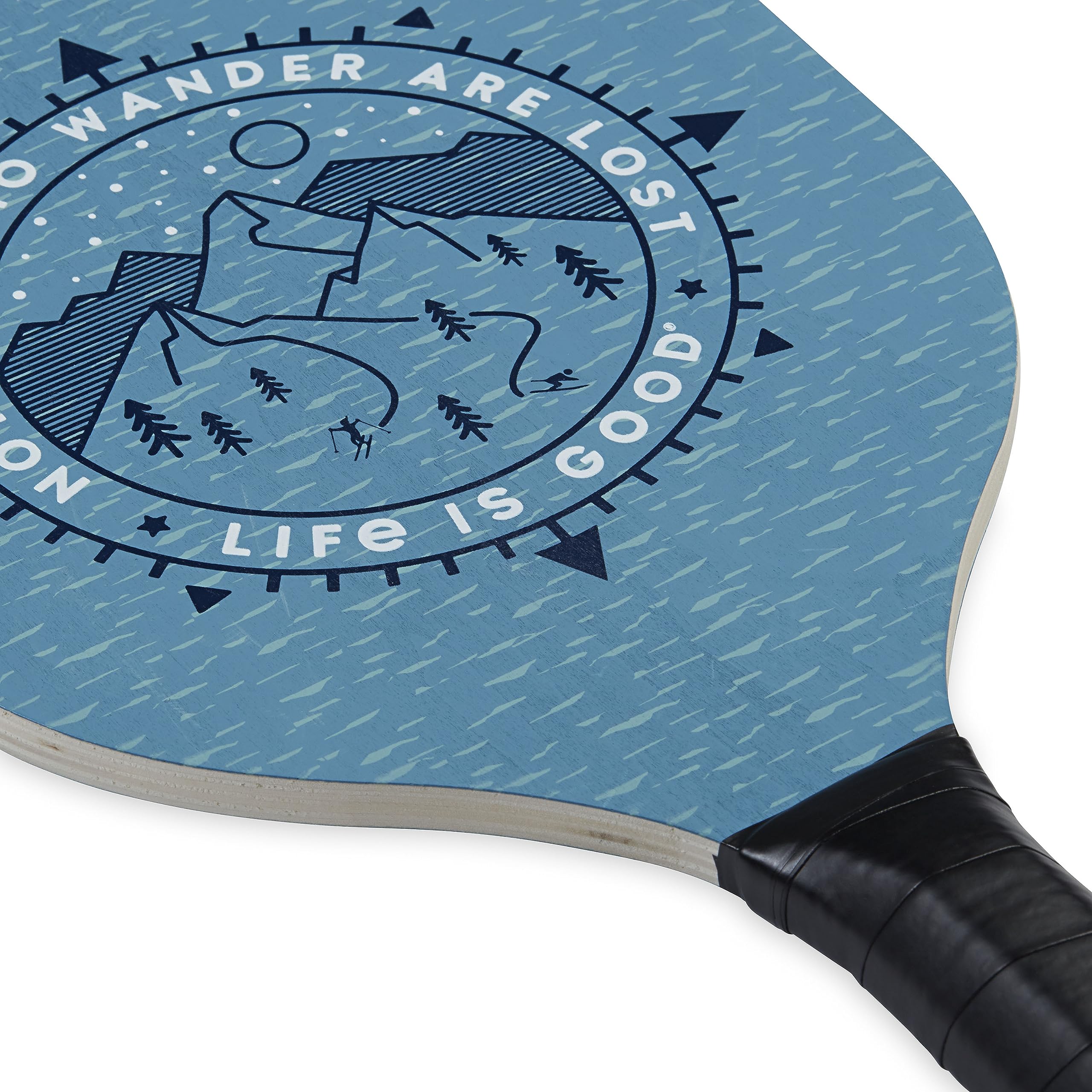 Life is Good Pickleball Starter Set – Include 2 racchette da pickleball in legno, 2 palline da pickleball di dimensioni regolari e borsa da pickleball per trasportare attrezzature per sottaceti