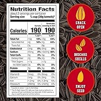 Vista 2 de DAVID Seeds Semillas de girasol jumbo saladas y tostadas con sabor a tocino a macarrones con queso, aperitivo apto para dieta cetogénica, bolsas