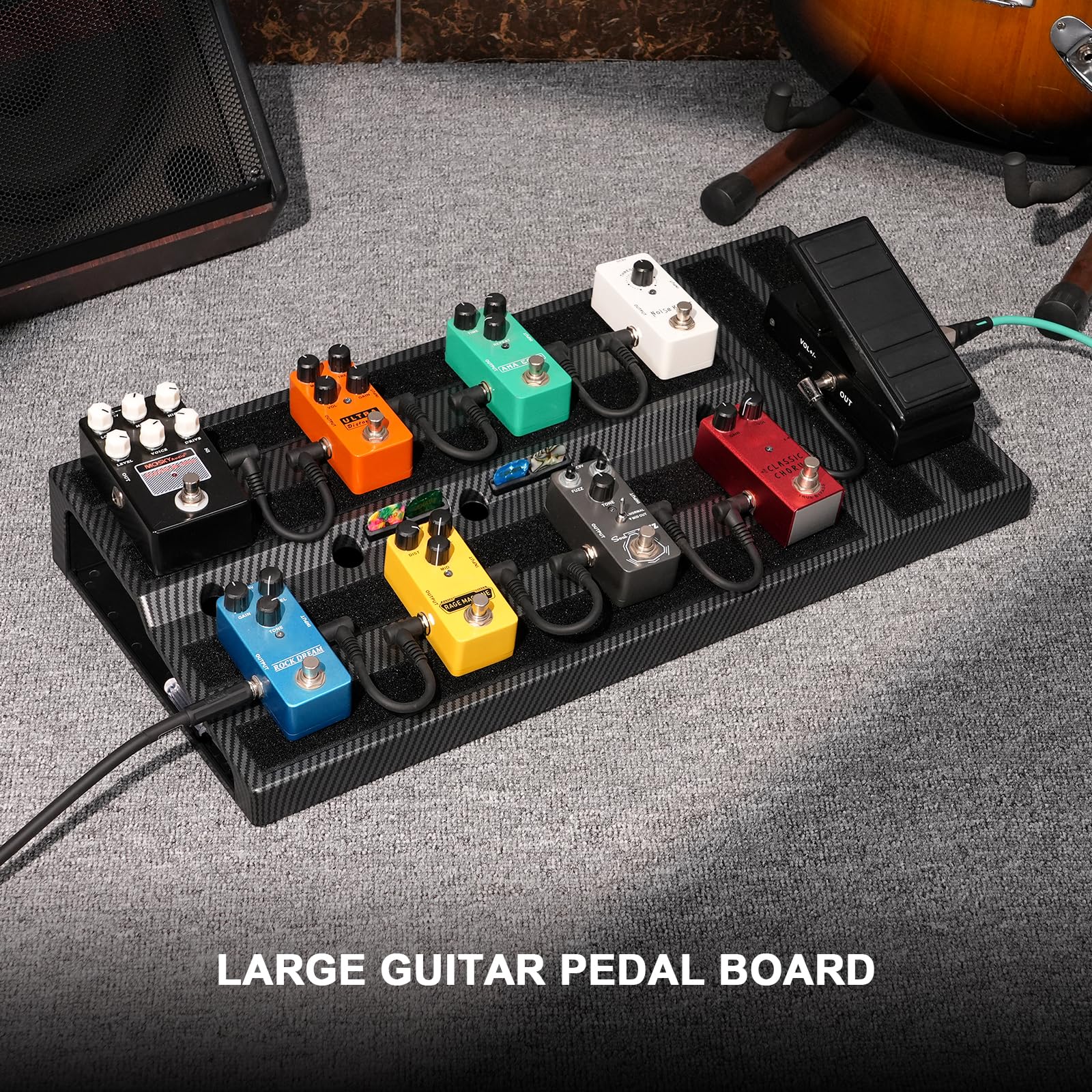 LEKATO Guitar Pedal Board, Pedal Board 22