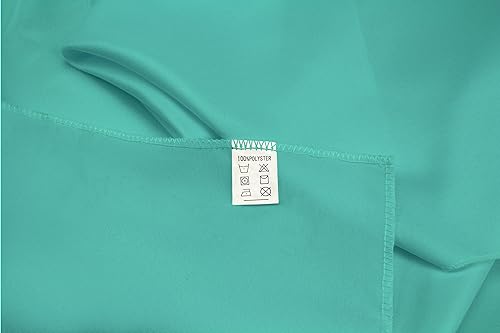 Miniatura 2 de GEFEII Mantel redondo de cocina de 90 pulgadas, mantel de poliéster sólido para bodas, fiestas, restaurantes, banquetes, comedor, mesa de bufé,