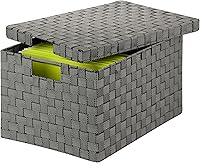 Vista 2 de La miel puede hacer OFC-03703 caja de archivo tejida grande, sal y pimienta