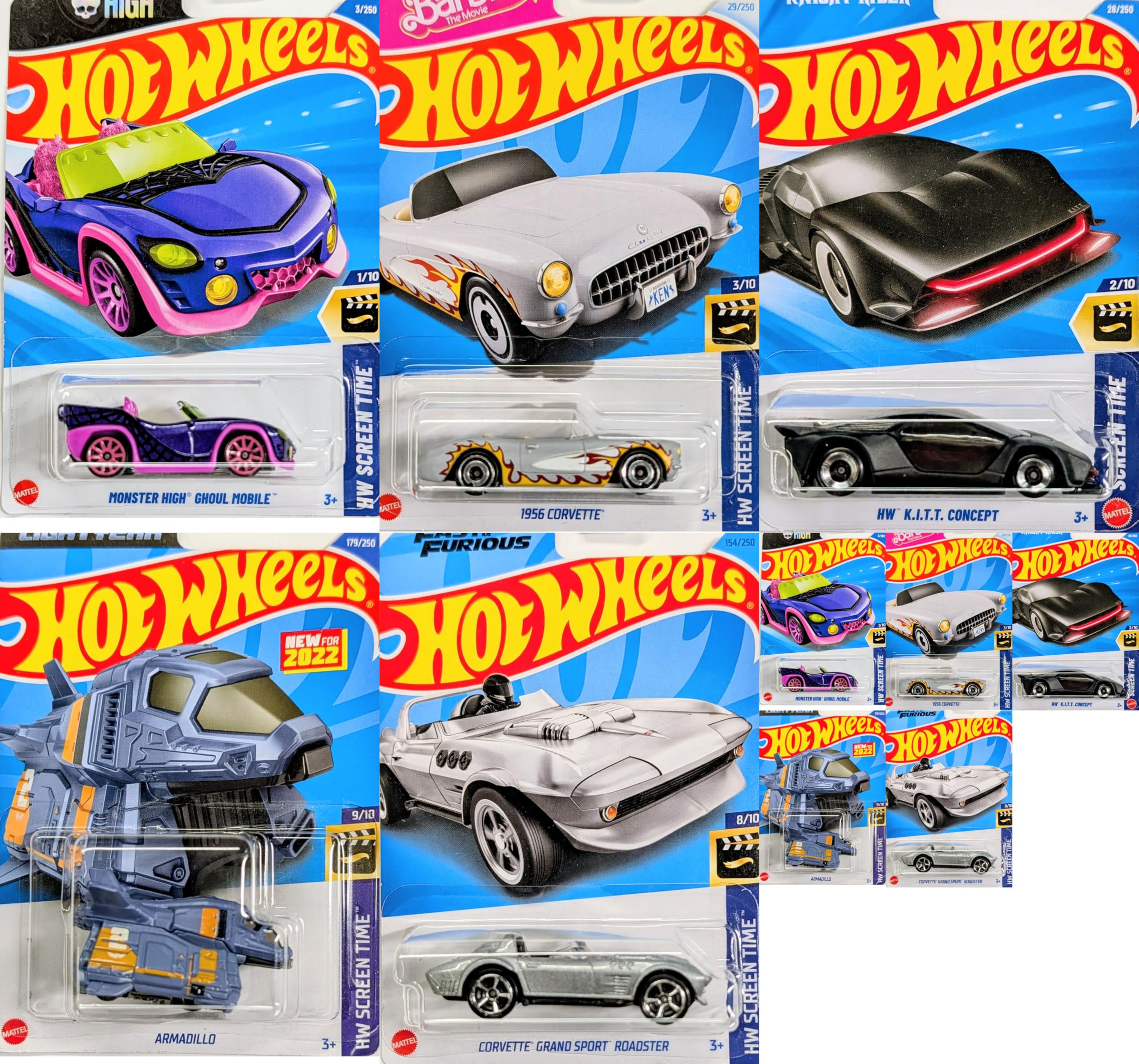 Hot Wheels HW Screen Time 5 Car Bundle Set Version 2 : Amazon.in