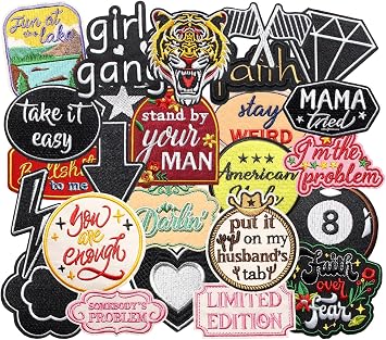 25PCS Howdy Iron on Patches, Funny Cute Western Country Cowboy Cowgirl Meme Boots Embroidered Badges for Clothes, Applique for Shirts, Trucker Hats, Jeans, Jackets, Bags, Dress