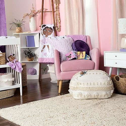 Miniatura 5 de Zhara Manta acolchada para niños pequeños, estampado de bailarina y flores, 42.0 x 34.0 pulgadas, 18 meses en adelante, rosa