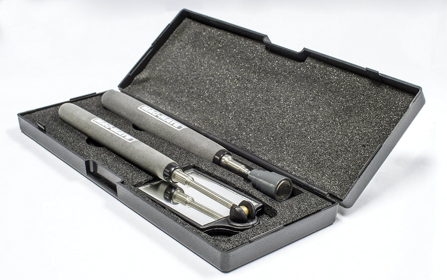 MAG-MATE MMK203 Telescoping Acrylic Inspection Mirror and Swivel Head Magnetic Retriever Kit, Mirror with Permanent Rare Earth Magnet, Packed in a Snap-Lock Case, 14 lbs Lifting Capacity