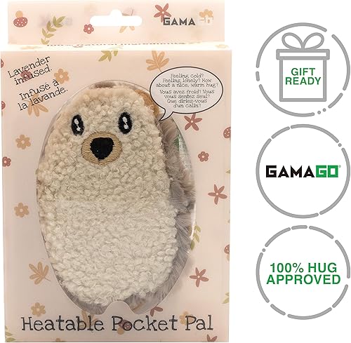 Miniatura 7 de GAMAGO Hedgehog - Almohadilla térmica de bolsillo, almohada para microondas para calambres, dolores y alivio de la ansiedad, adorable paquete