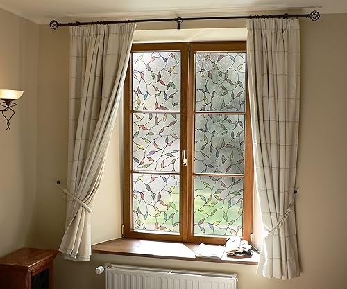 Miniatura 8 de UNI - Película para ventana, adhesivos estáticos, no adhesivos, 3D, para vitrales, protección UV (hoja, 37.4 x 24.4 pulgadas)