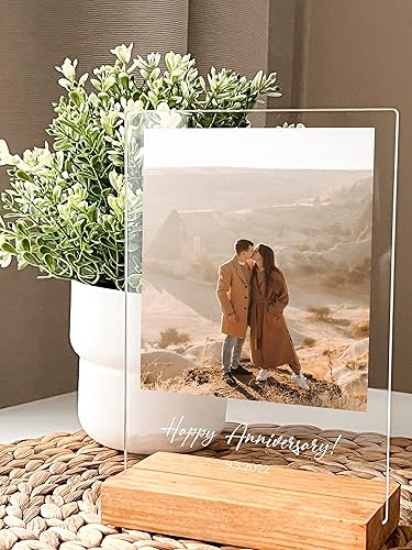 Miniatura 5 de Marco de fotos personalizado con cualquier nombre, palabras e imágenes, soporte de mesa de madera, soporte de escritorio, decoración del hogar,