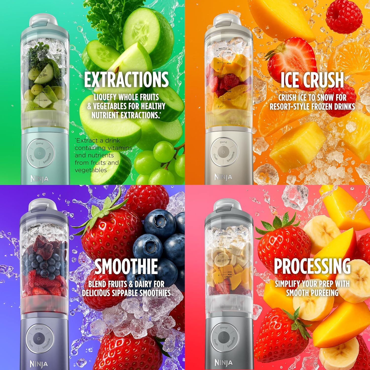 Ninja Blast Max, Portable Blender + Twist & Go, Personal Smoothie, Blend, Ice Crush, 3 Programs, Cordless, 22 oz removable Vessel, Dishwasher Safe, Leakproof, Lavender, BC251LD - Image 7