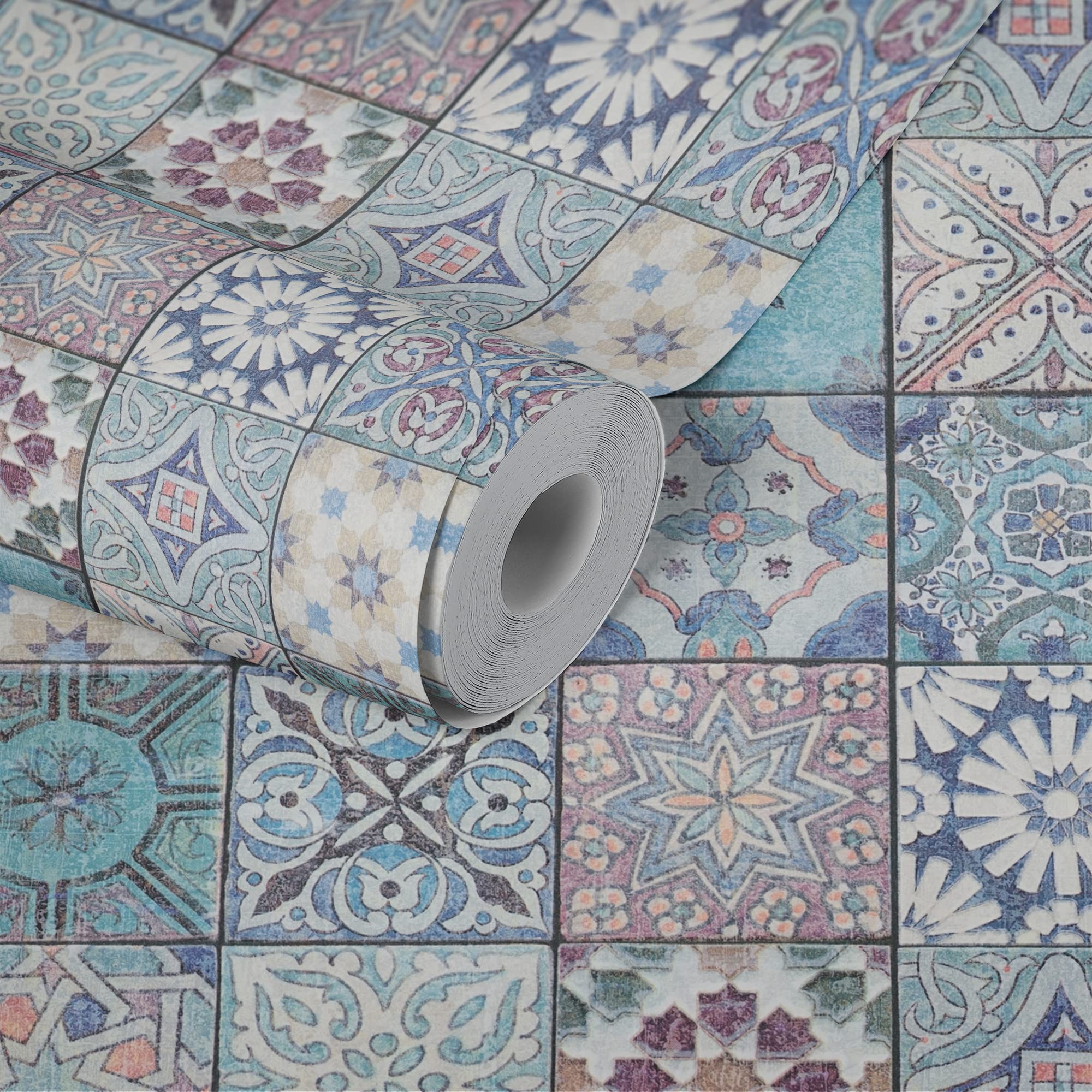 Papel pintado vinílico ecológico de ramas flores y pájaros - Alison