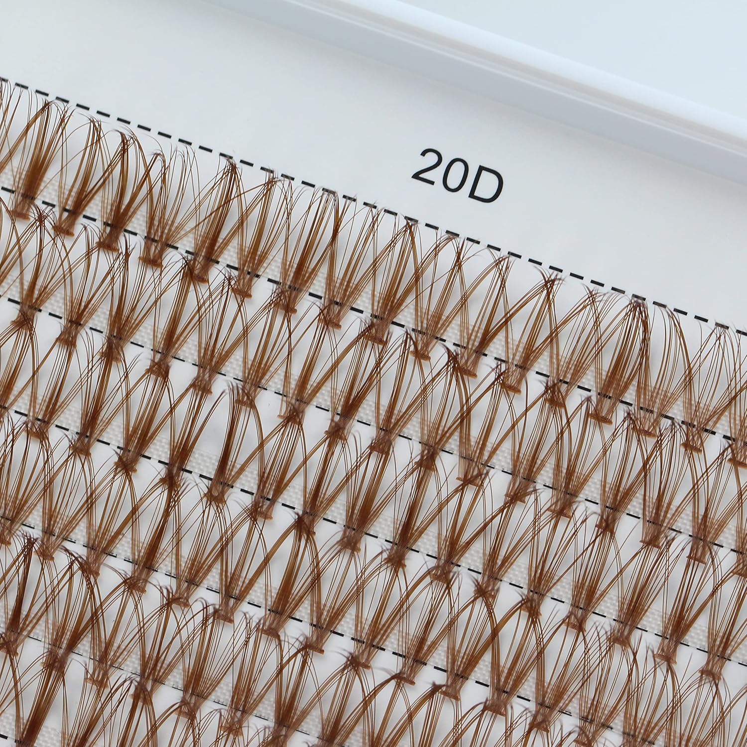 Bodermincer 240pcs 20D Brown Cluster Eyelashes to Choose D Curl False Lashes Professional Makeup (Brown-18mm)
