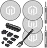 Kit de filtro antipolvo GRAUGEAR para PS5, cubierta antipolvo de malla fina para ventilador de enfriamiento de consola PS5 con tasa de flujo de aire del 92%, juego de tapones de silicona antipolvo, soporte para cables y bridas de regalo 1