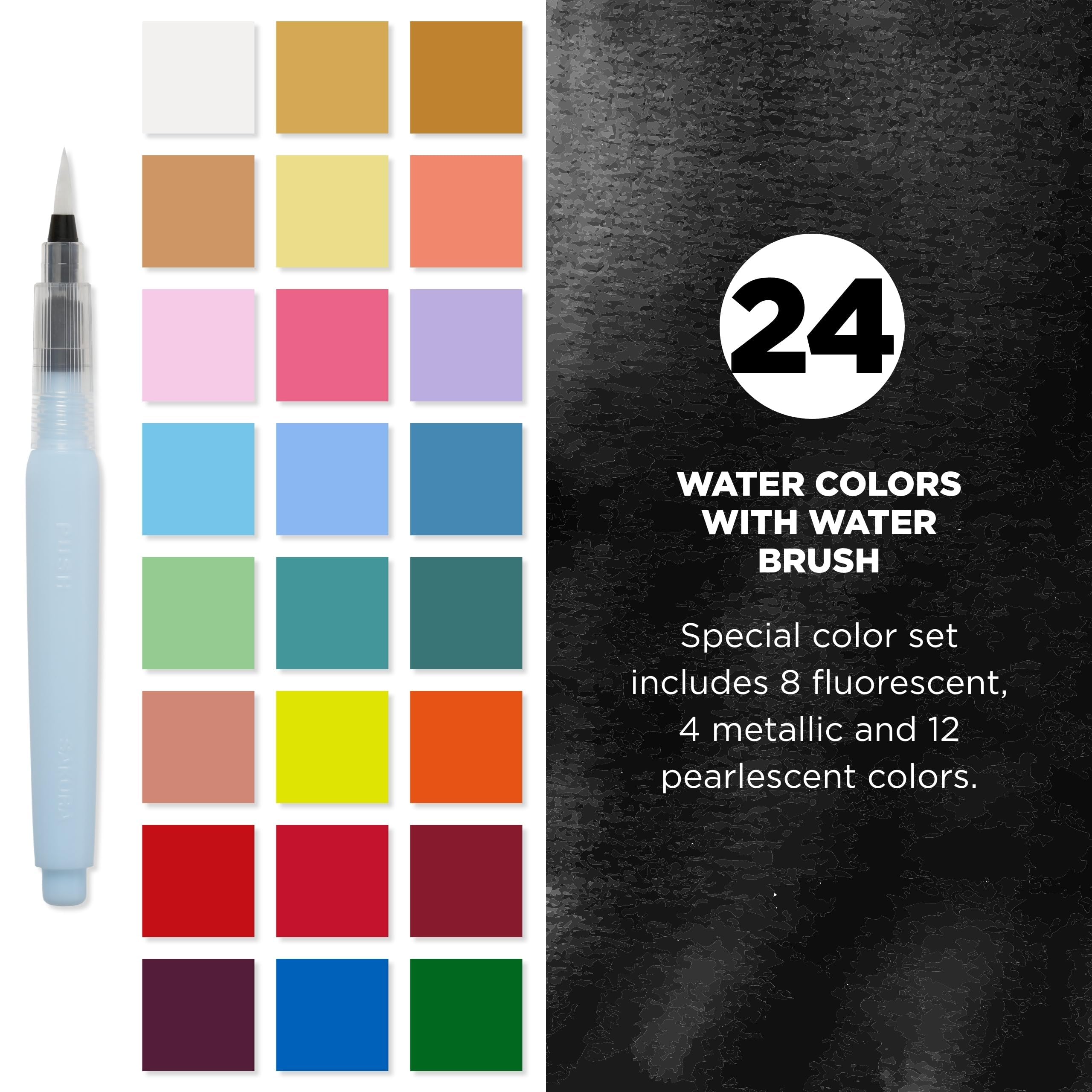CONJ DE AQUARELA ARTISTICO KOI WATER COLORS CAC - 24 CORES MPF