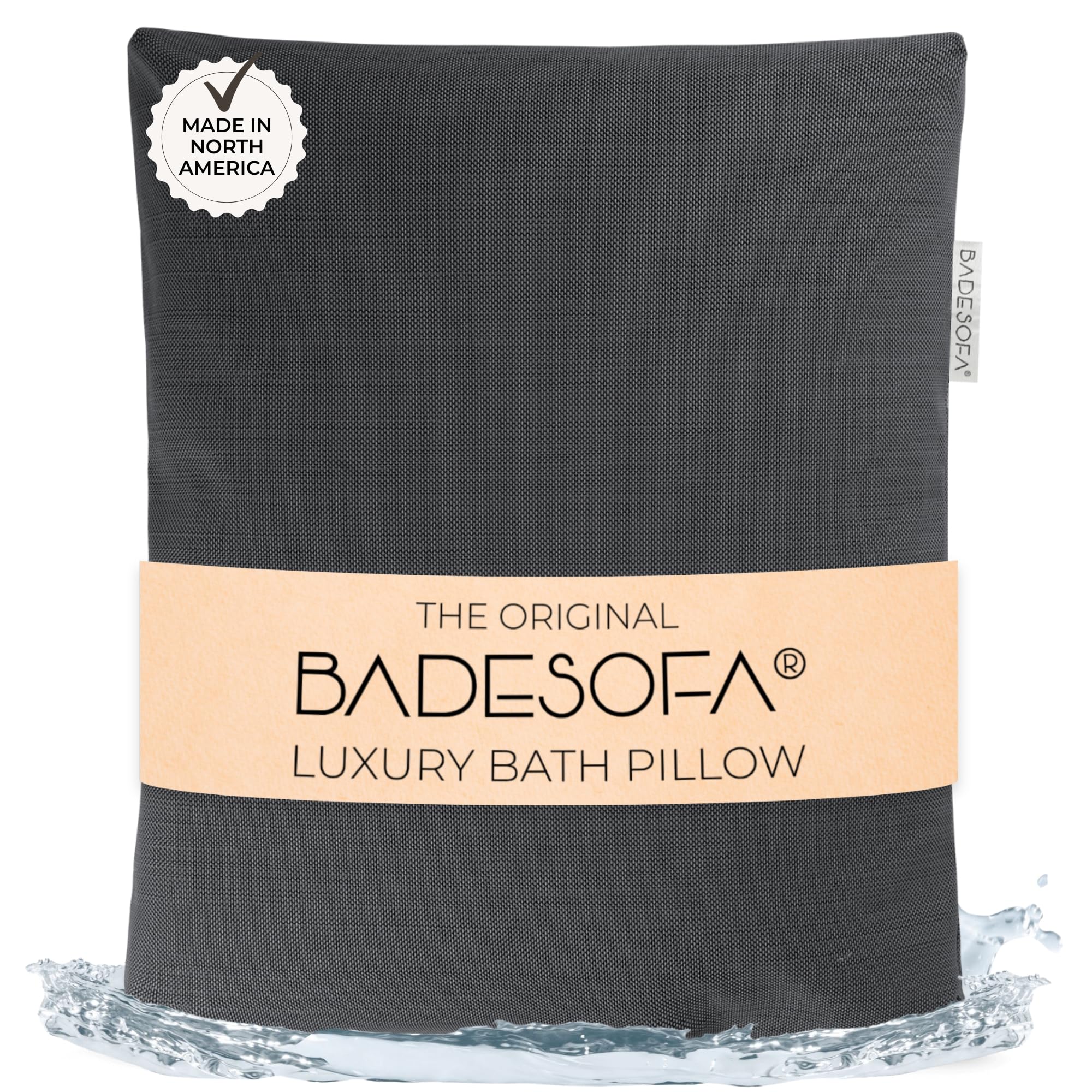 Coussin de bain L séchage rapide et lavable BADESOFA anthracite