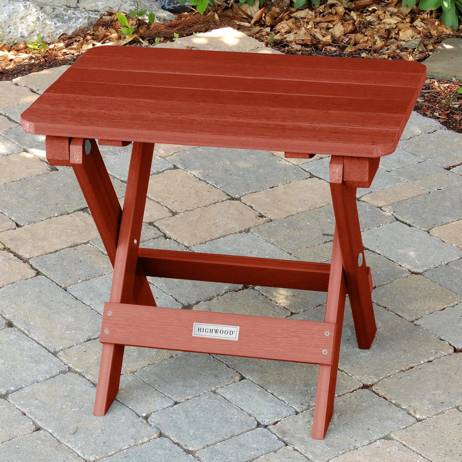 Highwood AD-KITCLAS8-RED The Adirondack Collection Westport 6pc Set with Folding Side Tables, Rustic Red