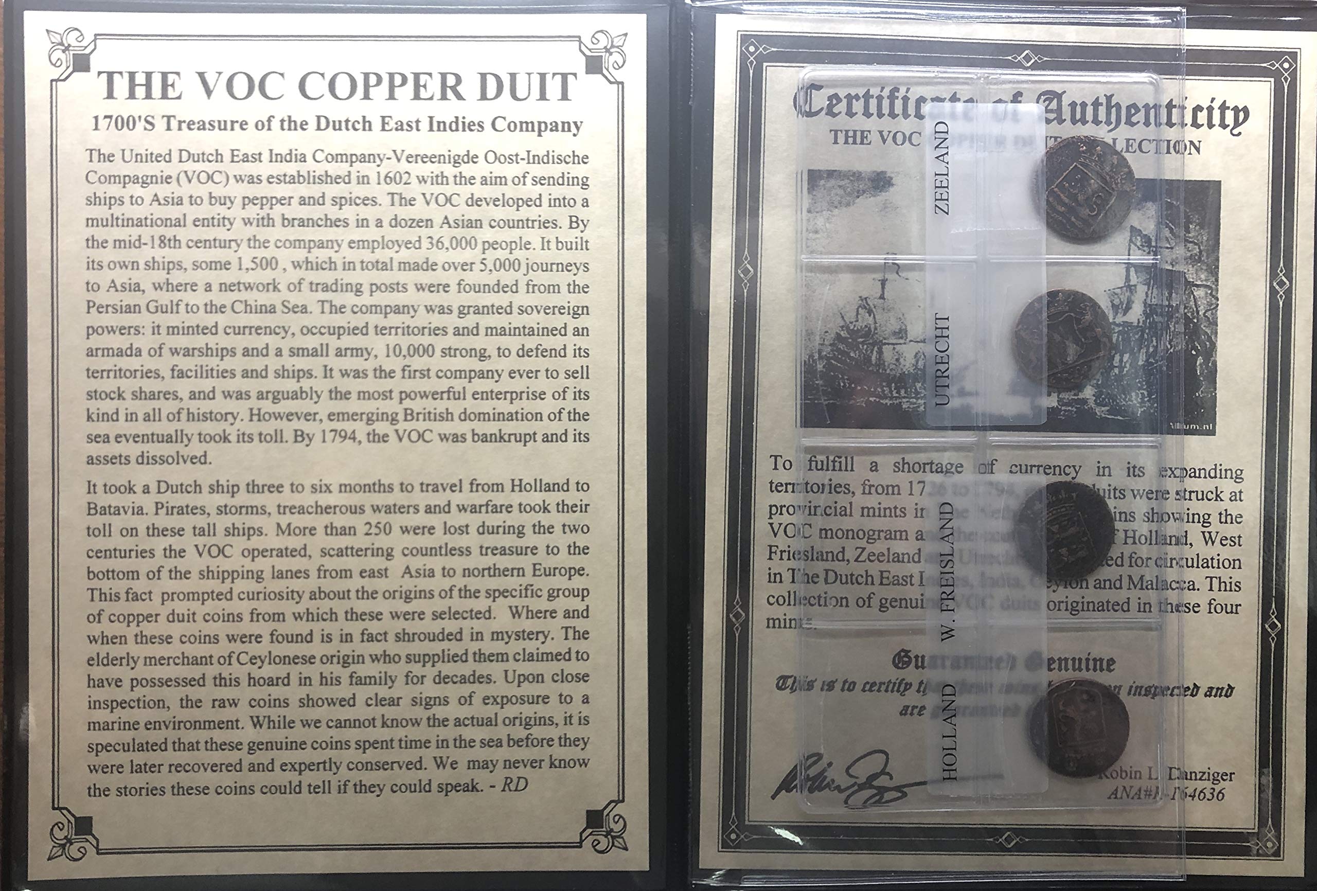 NL 1726 Dutch East India Coins (PIRATE ERA COINS) Good+